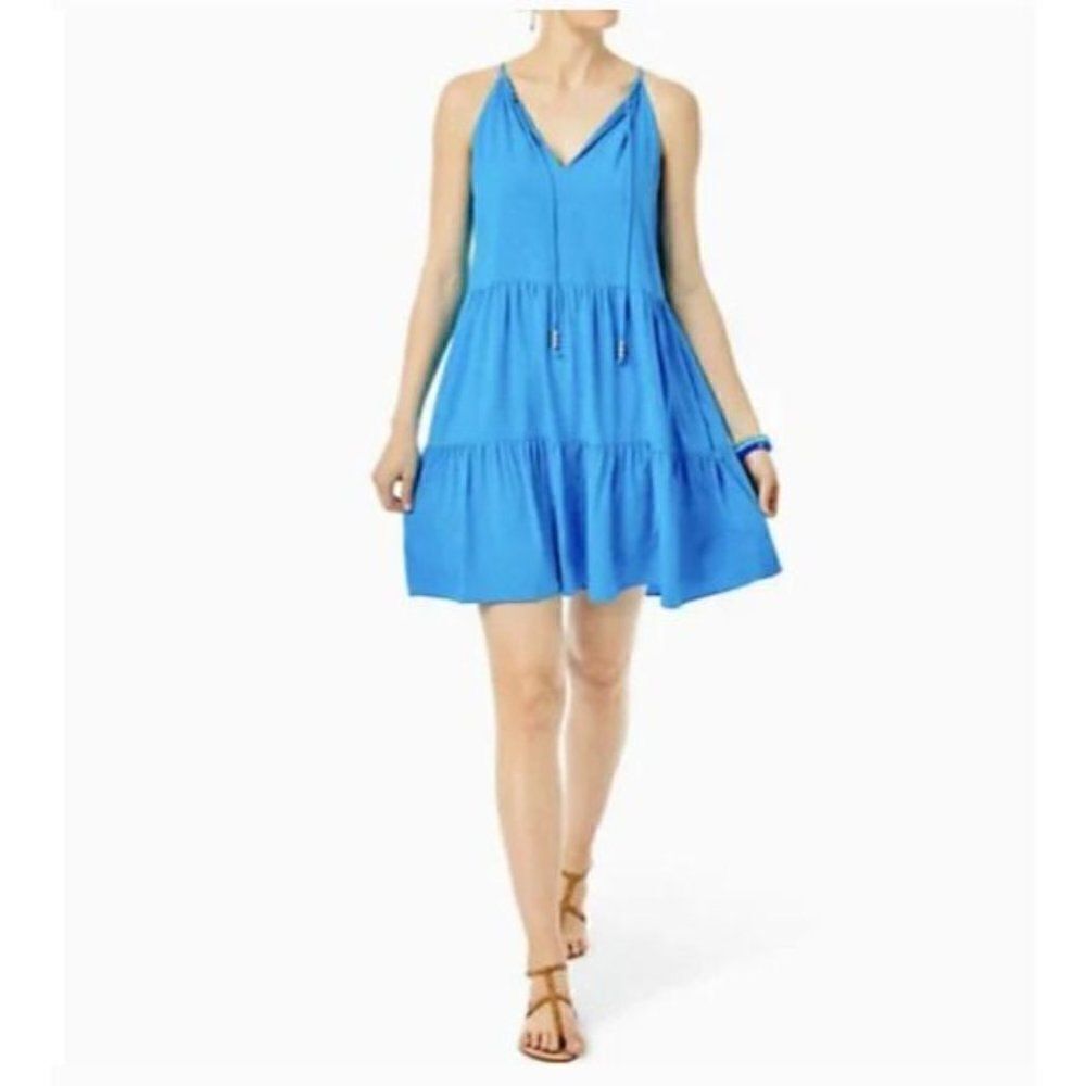 Lilly Pulitzer Womans Litia Sundress Dress Size XXS Turquoise Metallic NWT